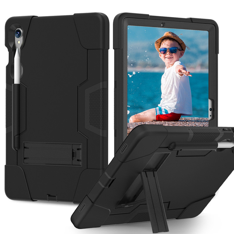 เหมาะสําหรับ Samsung Tab S9/FE เคสแท็บเล็ต X710 ขาตั้ง 37 ซม. 2023 รวมทุกอย่างเคสป้องกันสามหลักฐาน