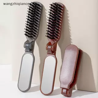 Hot Mane Bristle Hair Brush พับได้ Portableb พร้อมกระจก Poet พับ Travel นวดเครื่องมือจัดแต่งทรงผม Salon Gift.