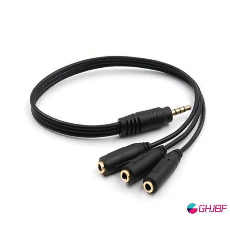 GHJBF] Aux Multi หูฟังอะแดปเตอร์แยกเสียง 3.5 มม.ja HUB Spliter สาย คอเต่าสเดิมนค