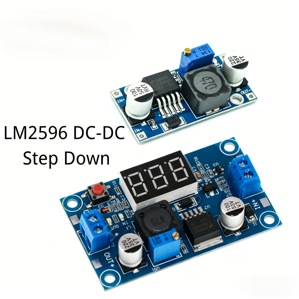 จัดส่งที่รวดเร็ว🔥LM2596 DC-DC Adjustable Buck Converter step down  ตัวควบคุมแรงดันไฟฟ้า แบบปรับได้ พร้อมโวลต์มิเตอร์ LED