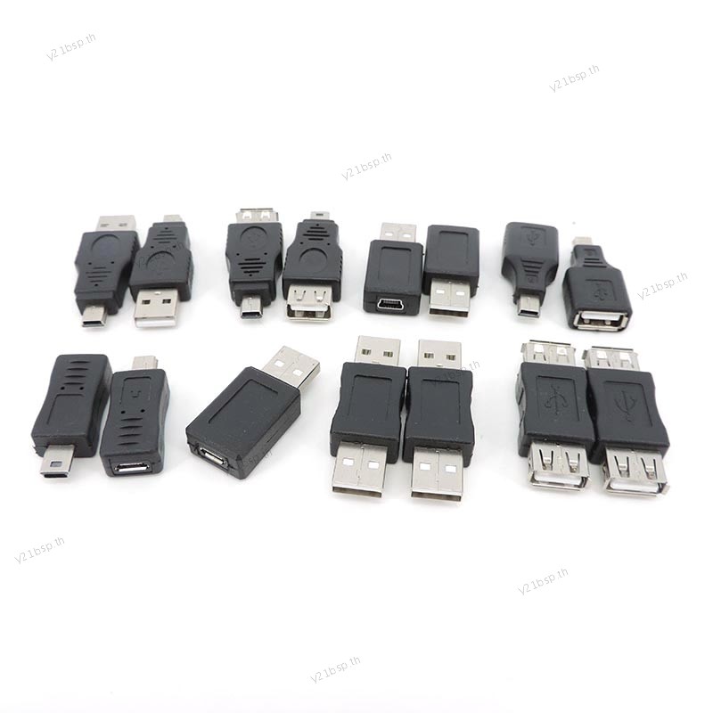 USB 2.0 ประเภท A ชายหญิง USB B mini 5pin 5p ชายหญิงถึง mirco หญิงเชื่อมต่อสายแปลงขยายอะแดปเตอร์ปลั๊ก