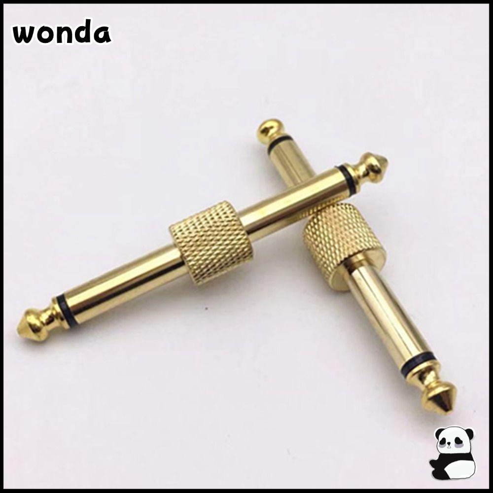 Wonda ปลั๊ก Adaptor สําหรับกีตาร์, 6.35 มม. (1/4") กีตาร์โลหะเหยียบ Couplers, F1FD Z-รูปชายอะแดปเตอร