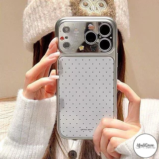 เคสไอโฟน17 เคสกระจก ลายจุด สไตล์สุทธิ น่ารัก น่ารักสำหรับ IPhone Air 15 11 17 13 16 12 14 Pro Max 13 X XR XS 15 16 Plus