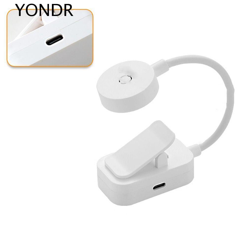 YONDR ไฟคลิปหนังสือ LED, โคมไฟตั้งโต๊ะห้องนอนหรี่แสงได้แบบไม่มีขั้นตอน 3 สี, พับยืดหยุ่นอเนกประสงค์ 360° หมุนโคมไฟอ่านหนังสือพร้อมโรงเรียนคลิป