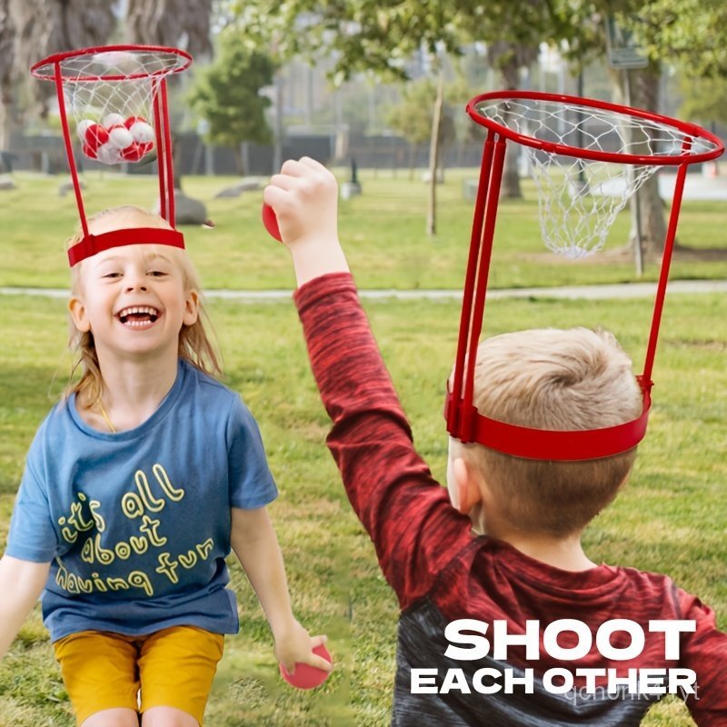 Headband Basketball/Party Games/Carnival Games for Kids and Adults/Adjustable Net Headband/Family In
