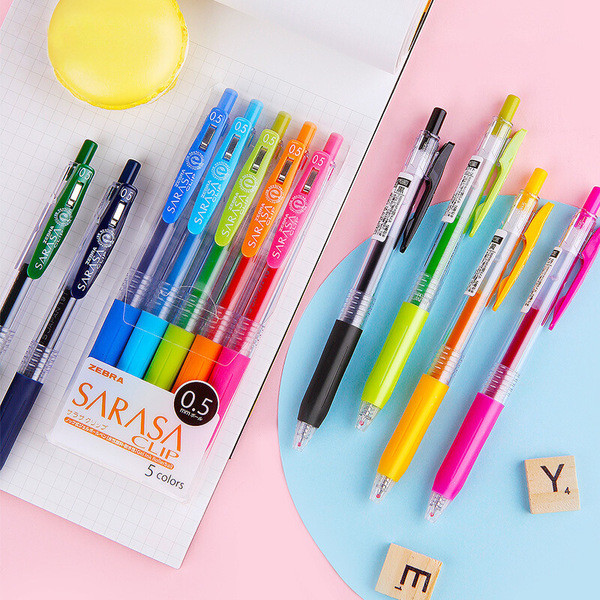 ปากกาสี ปากกาเจล ญี่ปุ่น ZEBRA ZEBRA Gel ปากกาสีดํา 0.5 Push Type ZEBRA JJ15 สีเครื่องเขียนนักเรียนป