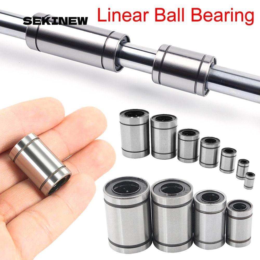 SEKINEW Bushing เหล็กชุบนิกเกิลสําหรับเครื่องพิมพ์ Rods Shaft LM8UU LM10UU LM12UU LM16UU