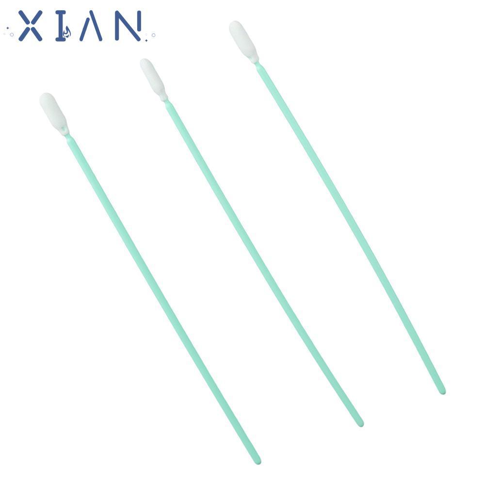 XIANEN 100 ชิ้นทําความสะอาด Swabs,สีเขียว 16 ซม.โฟม Swabs,ยืดหยุ่นใช้ 6.3 เคล็ดลับโฟมฟองน้ํา Stick I