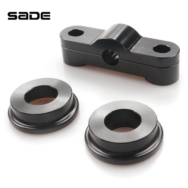 SADE สําหรับ Honda Civic B-Series DOHC B16 B18 อลูมิเนียม Hardened Shift Linkage Bushing ชุดเงินสีดํา SK-1059