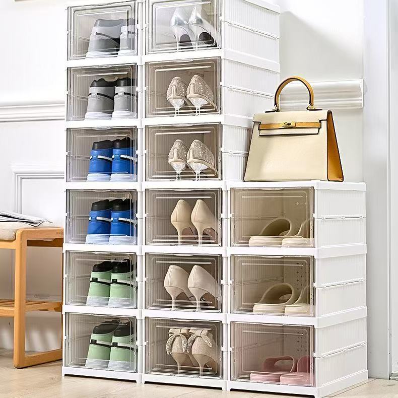 Casa กล่องใส่รองเท้า พับได้ 5 ชั้น ตู้รองเท้า ไม่ต้องติดตั้ง ประหยัดพื้นที่ เก็บของได้หลากหลายใช้งานอเนกประสงค์