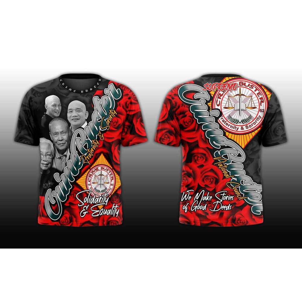 4f656 philippine sublimated crime buster 1962 3D พิมพ์ TSHIRT ฟรีโลโก้ชื่อที่กําหนดเอง s oversize we