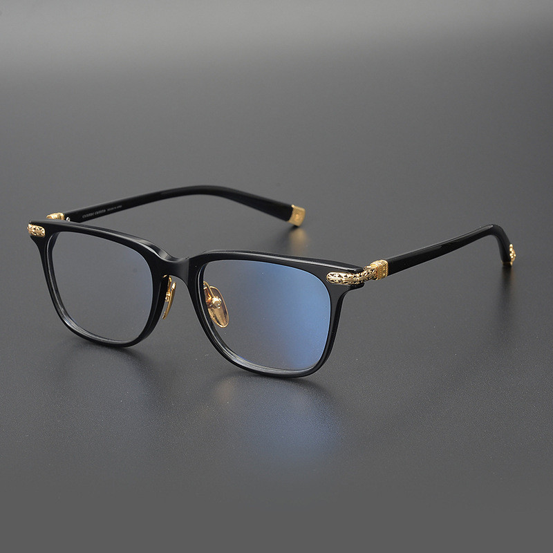 H1WX Chrome Hearts Japanese-style handmade wooden frames, cross-shaped frames, versatile glasses fra