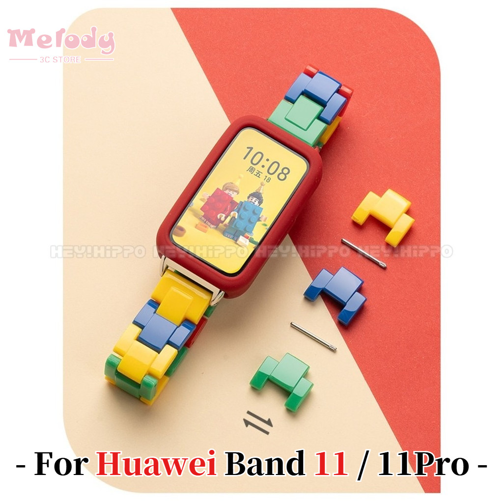 Huawei Building block สําหรับ Huawei Band 11/11Pro/10/9/8 ถอดได้, รองรับนาฬิกา Huawei Fit4/Fit4Pro/Fit3, GT6/GT5/GT4 41 มม.