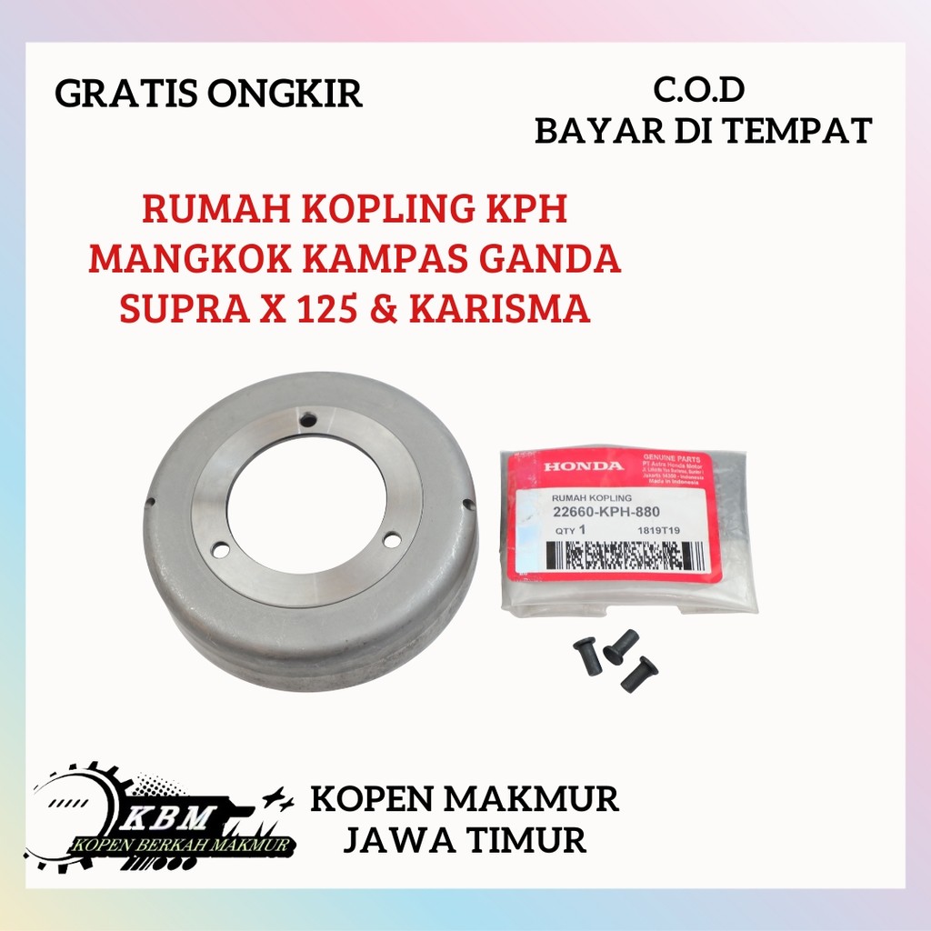 Supra X 125 Clutch Housing - KPH Double Clutch Bowl สําหรับ Honda Karisma Motorcycle 22660-KPH-880