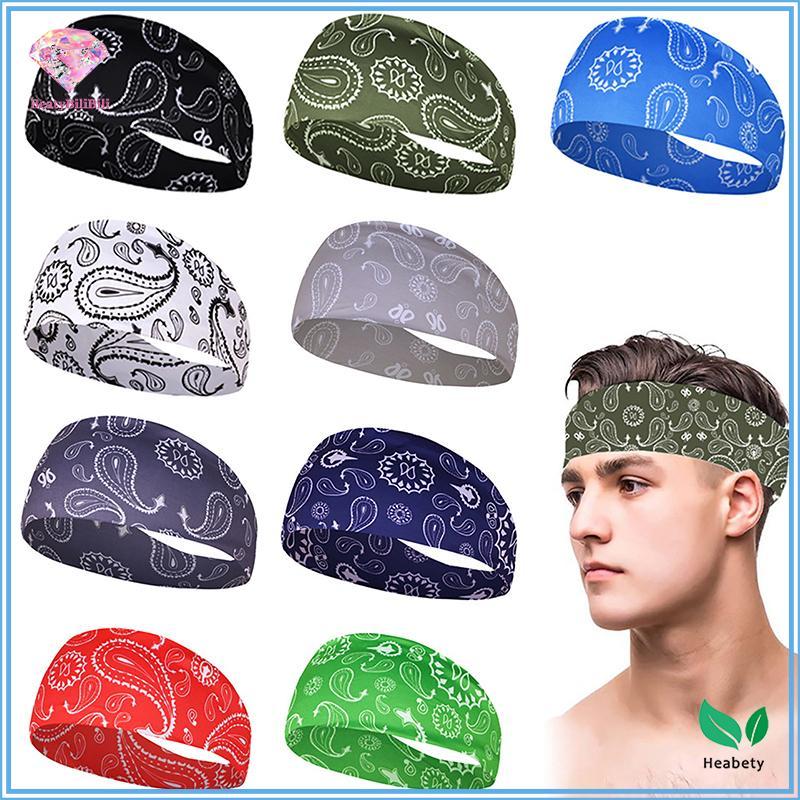 Heabety กีฬาผมวงยืดหยุ่นโยคะ Hairbands ดูดซับเหงื่อผู้หญิงผู้ชายวิ่งออกกําลังกาย Turban กลางแจ้ง Gym Head Wrap ใหม่