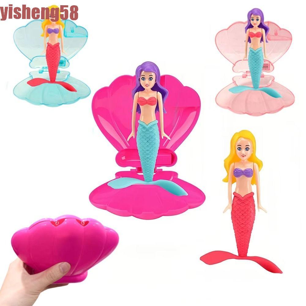 FABLE Floating Shell Mermaid, Funny Spin Rising Design Mermaid Dive Toys, Novelty Princess Floats Discovering Treasure Diving Game Mermaid Pool Toy ของเล่นอาบน้ํา