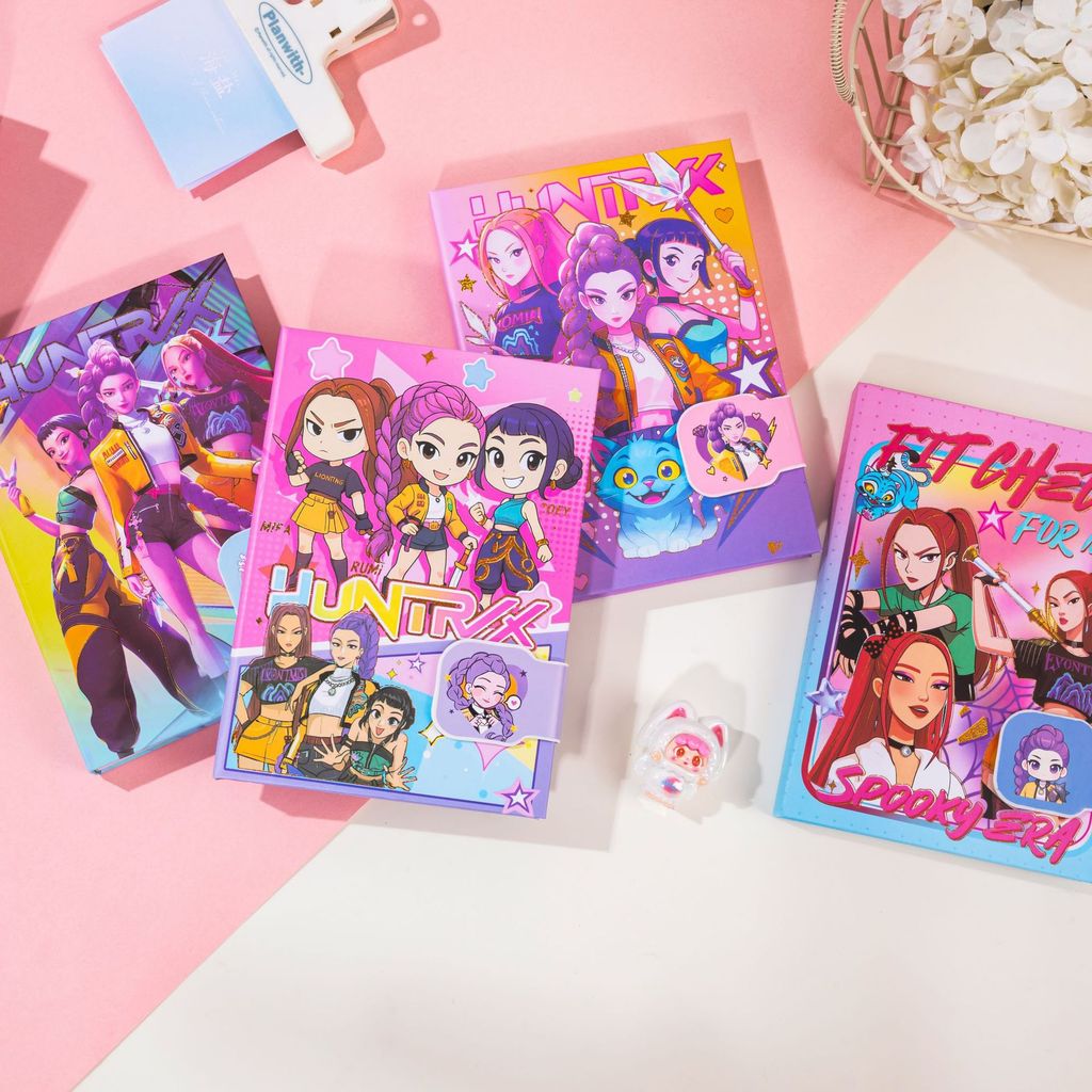 K-POP Witch Hunters Magnetic Buckle Book การ์ตูนอะนิเมะหน้าสีโน้ตบุ๊ค 32K High-มูลค่าแม่เหล็กคู่มือ
