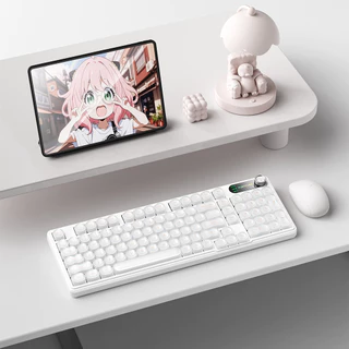 iwachi คีย์บอร์ด FURYCUBE IP98 ปุ่มยาง 98 Keys แบบมีสาย โหมดไฟRGB Mechanical Feel