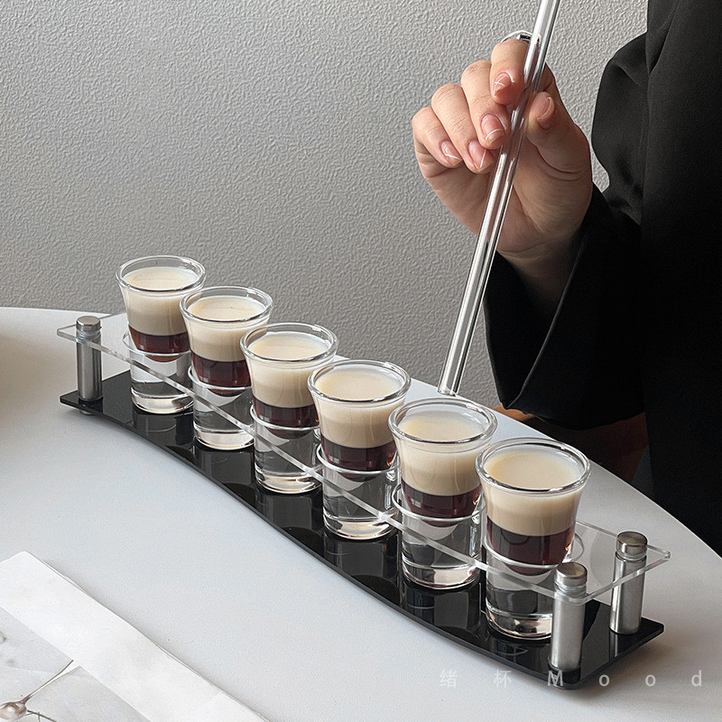 B52 Bullet Glass แก้วไวน์ One Sip Glass ที่วางแก้วค็อกเทล Bartending Agave shot ชุดแก้ว Bomber Glass