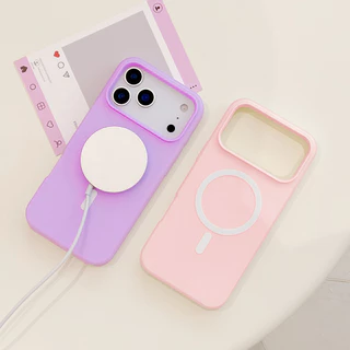 Candy Color Magnetic Silicone เคส for iPhone 13 16 11 17 Pro Max 15 14 12 Air 17promax 16promax เคสโทรศัพท์มือถือ