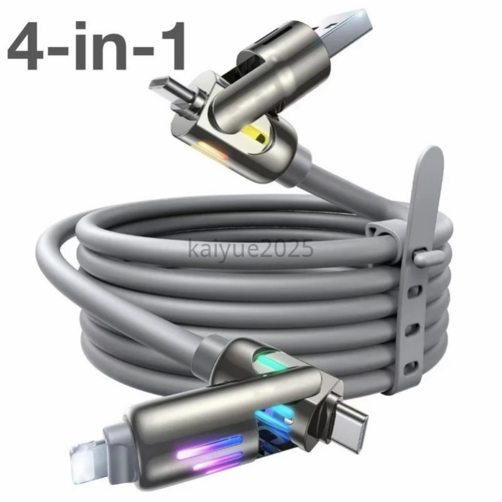 USB A ถึง Type C -Max 240W Fast CHARGING และ Data Sync 4-in-1 Multi-Function USB สายชาร์จสําหรับ HUA