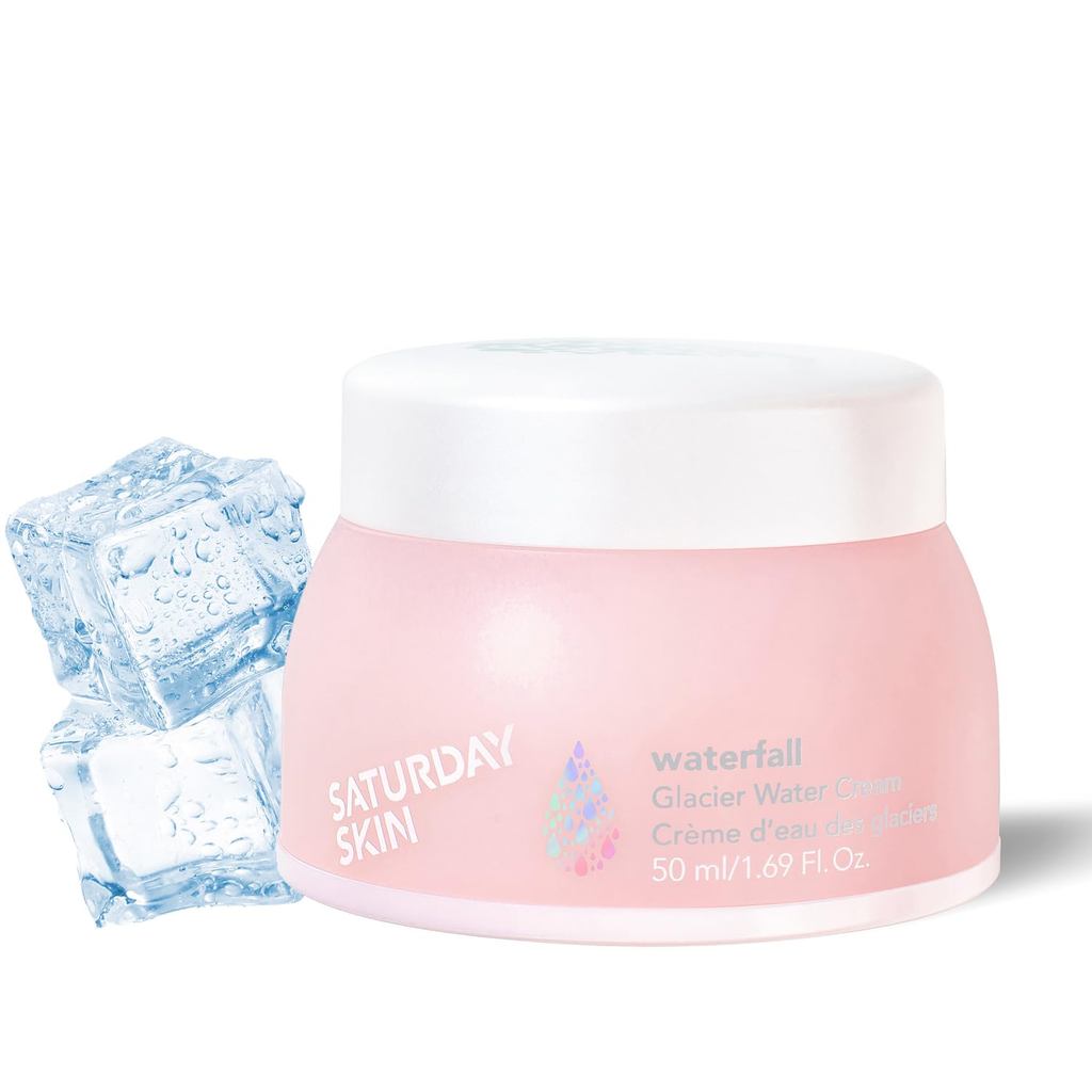 Saturday Skin Water Glacier Water Face Cream – Oil Free Korean Face Moisturizer สําหรับผิวมัน, Light