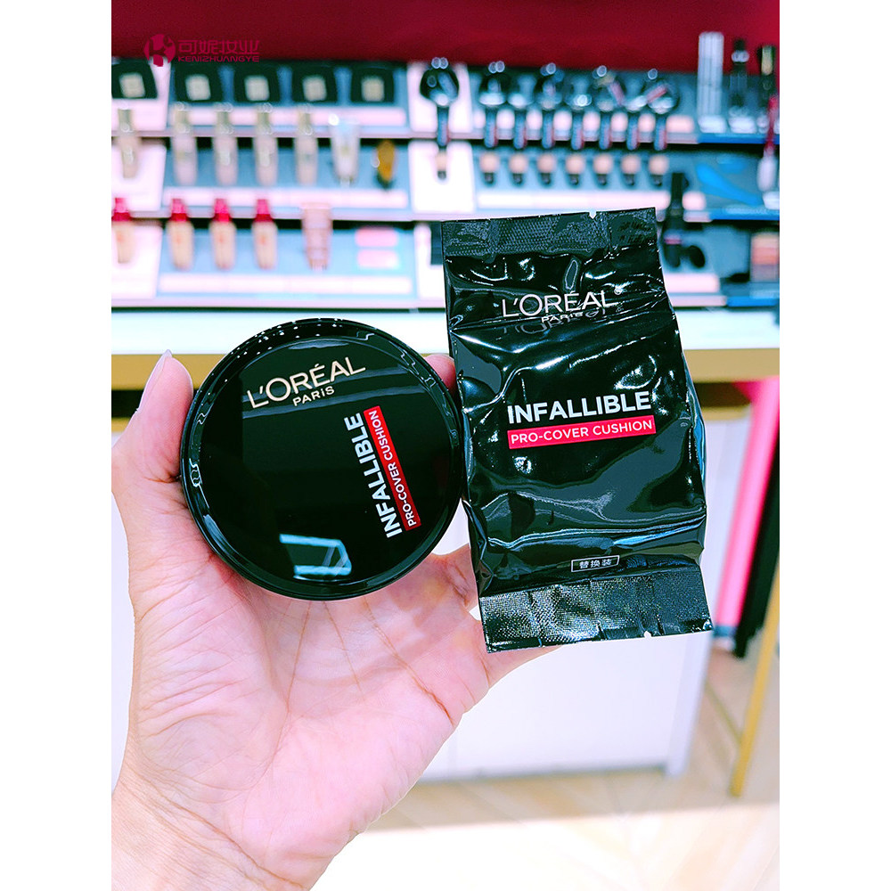 พัพแต่งหน้า แป้งพัฟ LOreal Black Fatty Cushion 120 สีที่เคยถือ Matte Light Cushion ครีมคอนซีลเลอร์ติ