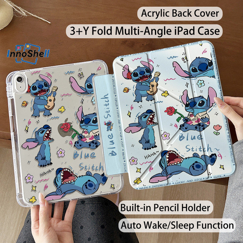 InnoShell Y-พับสําหรับipadกรณี 11th A16 เคสไอแพดแม่เหล็ก For Pro11 2018-24 Mini6 Air6 Air5 Air4 เคสi