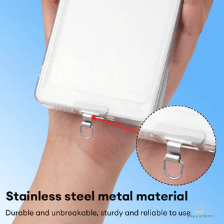 บางเฉียบสแตนเลสโทรศัพท์โยงแพทช์ปะเก็น เคสโทรศัพท์สแตนเลสบางเฉียบคลิปเชื่อมต่อที่ใส่จี้ที่ถอดออกได้ Spacer สี ตัวเชื่อมต่