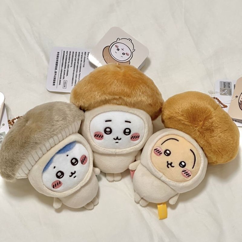 【พร้อมส่ง】chiikawa พวงกุญแจ เคส แท้ ตุ๊กตา พวงกุญแจ jiikawa เห็ดหอมซีรีส์ Usagi Hachiware จี้ตุ๊กตาน