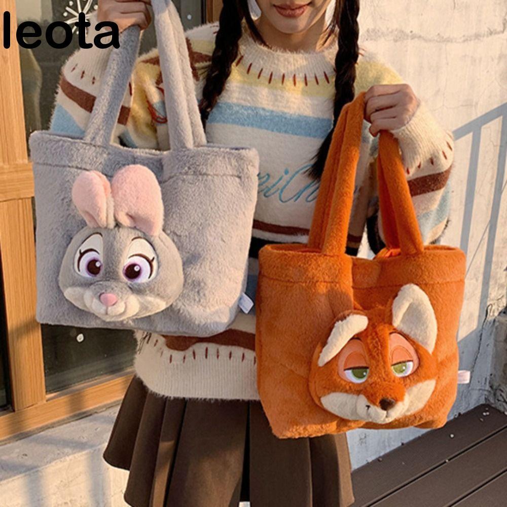 กระเป๋า Tote พลาสช์ ลายการ์ตูนกระต่าย Judy Hops ขนาดใหญ่ เหมาะสำหรับเดินทาง