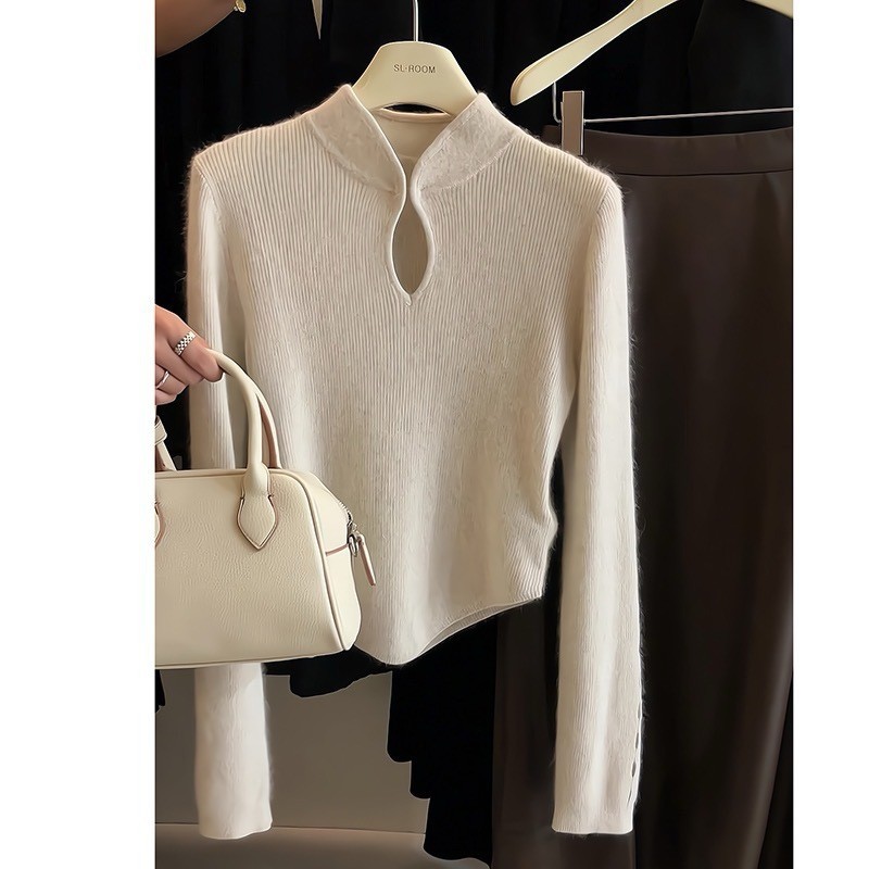 新中 คุณสมบัติของหลายหลายประเภทประเภทประเภทหน้ากากอเนกประสงค์สําหรับผู้หญิง春秋冬修身毛衣เข็มถัก衫上衣ใหม่สไตล์จ