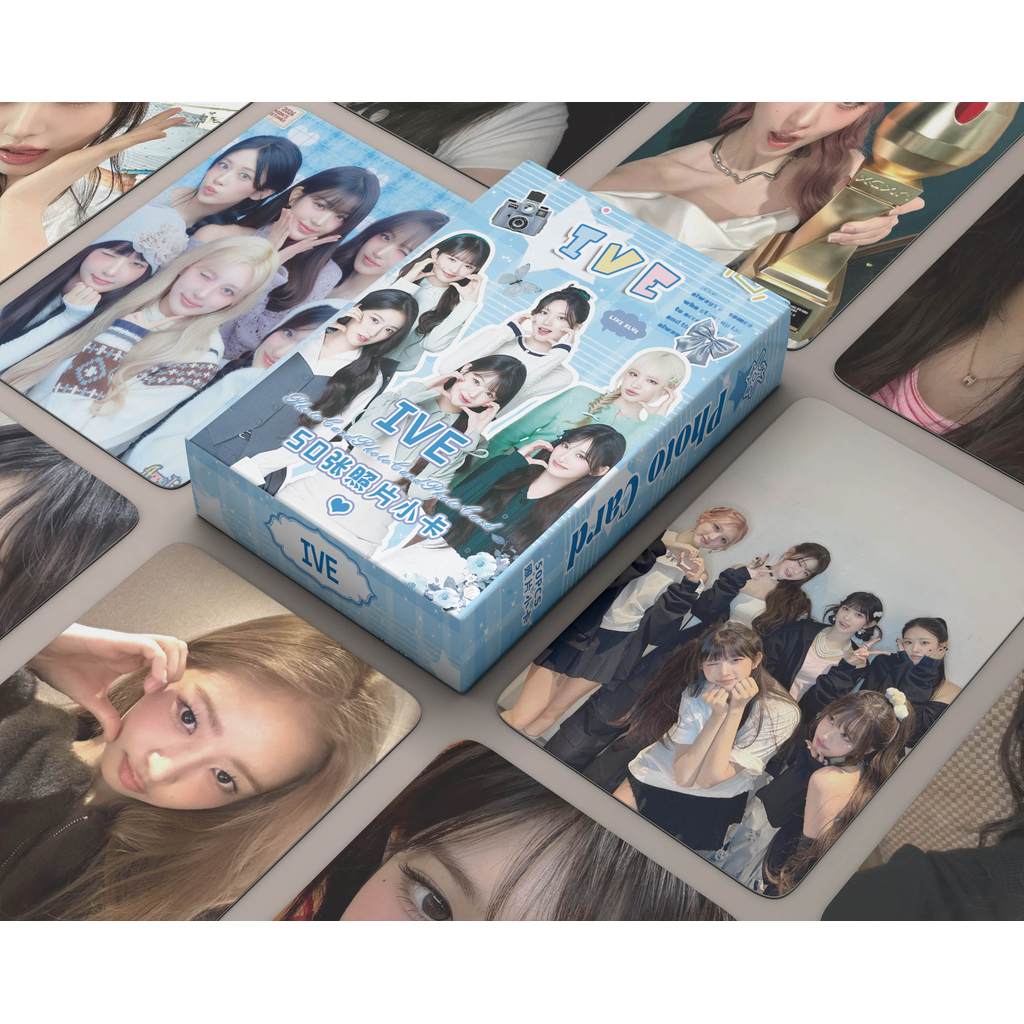 50-55pcs IVE 2026 ฤดูทักทายโฮโลแกรมเลเซอร์การ์ด Lomo BE ALRIGHT SWITCH DIVE Photocards WONYOUNG YUJI