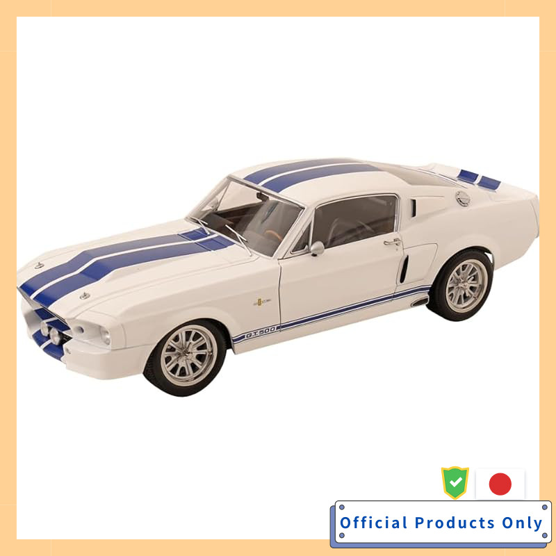 FREESTYLE KK scale 1/12 Ford Mustang Shelby GT500 1967 White Blue Finished Product KKDC120172