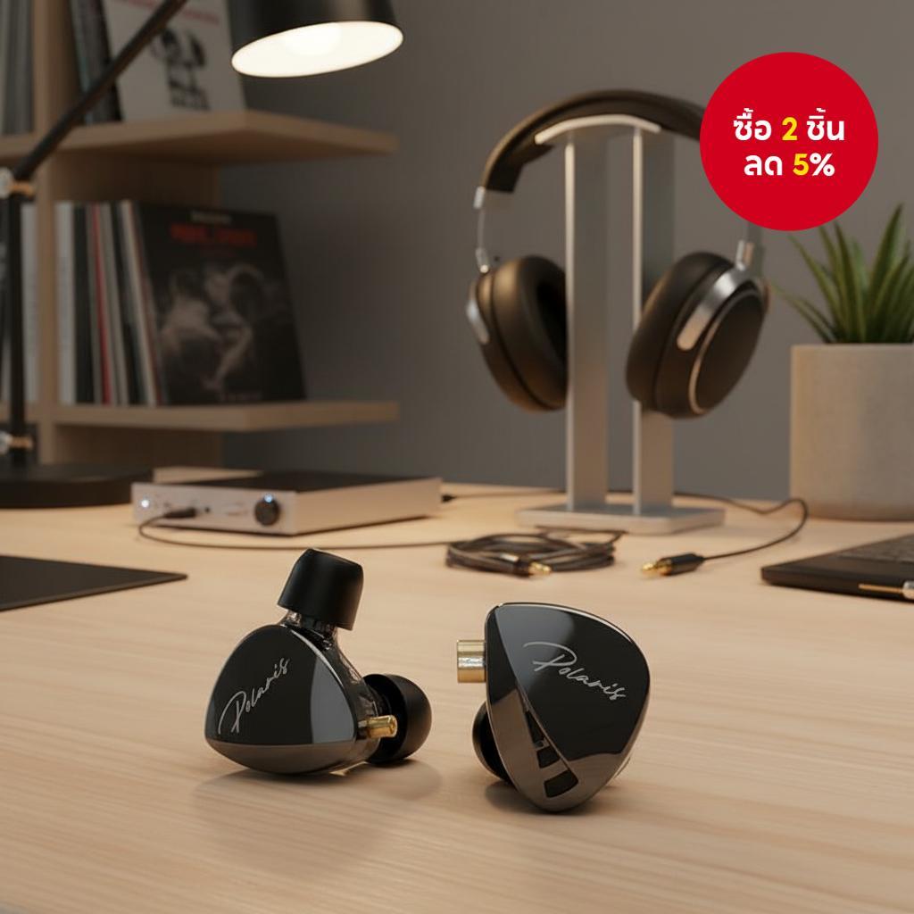 หูฟังอินเอียร์ไดนามิก CCA Polaris พร้อมเวทีตรวจสอบไข้ HiFi ที่ปรับได้