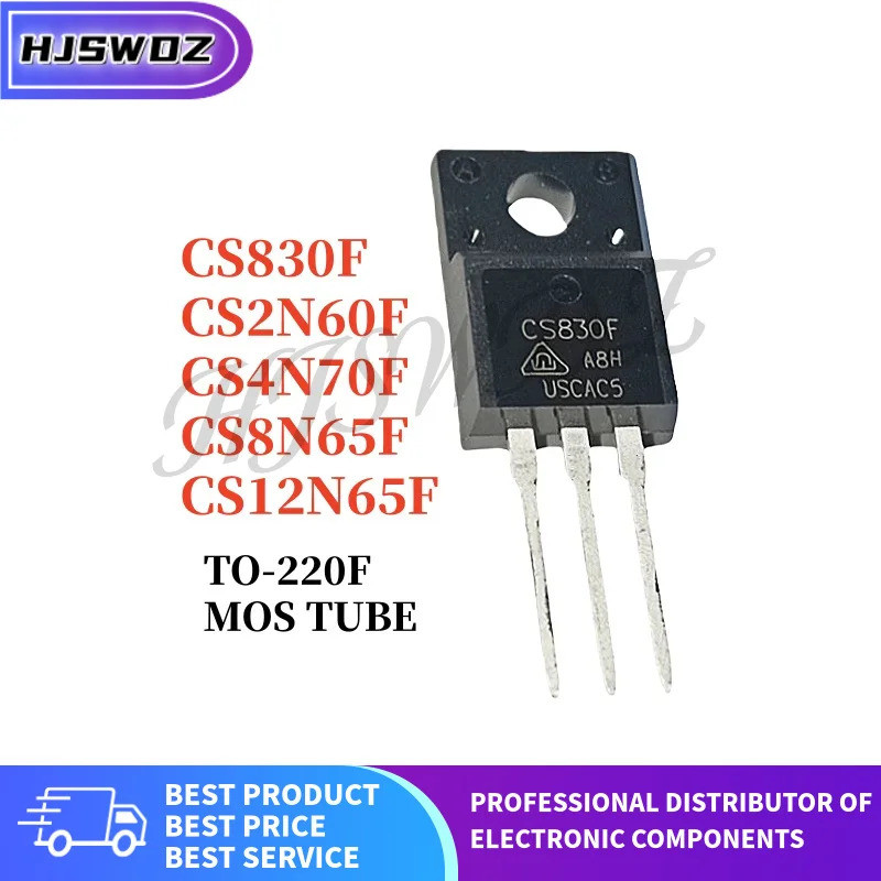 5PCS CS12N65F CS8N65F CS830F CS2N60F CS4N70F TO-220F Field Effect ทรานซิสเตอร์
