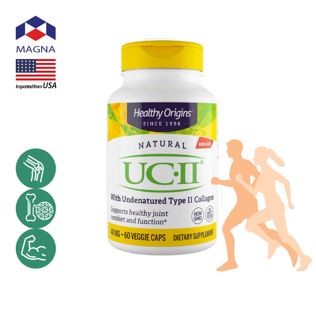 เฮลท์ตี้ ออริจินส์ ยูซีทู คอลลาเจน 40 mg x 60 เม็ด Healthy Origins UC II UC2 คอลลาเจนไทพ์ทู /กินร่วมกับ แคลเซี่ยม กลู...