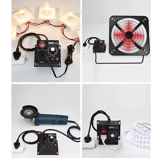 พร้อมส่ง💥ดิมเมอร์ 4000W AC 220V หรี่ไฟต่อเนื่อง โมเตอร์ พัดลม หรืออุปกรณ์ที่เป็นขดลวดความร้อน ทนทาน ปรับความเร็วได้ละเอี
