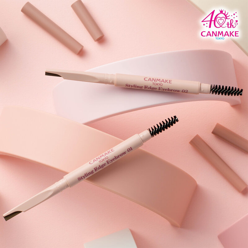 Canmake Styling Edge Eyebrow 0.13g แคนเมค ดินสอเขียนคิ้วปลายสี่เหลี่ยมทรงแบน - รูปที่ 4