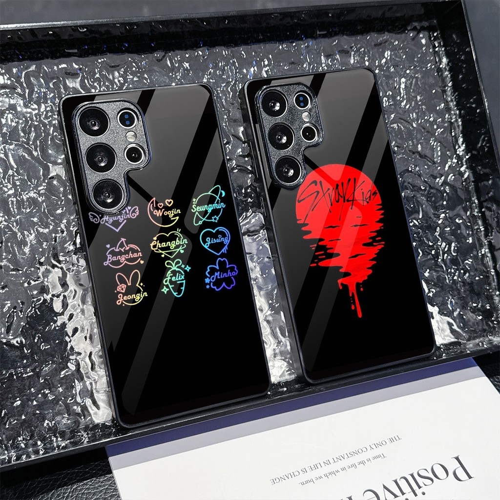 Stray kids 08 แก้วเคสโทรศัพท์สําหรับ Samsung Galaxy S22 S23 S24 S25 Ultra Plus S24FE S25FE M15 M16 M