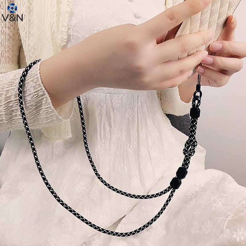 V&N 2PCS สายรัดข้อมือที่ถอดออกได้สายคล้องคอ 2 In 1 Crossbody สร้อยคอสายคล้องเคสโทรศัพท์แขวนเชือกกลาง