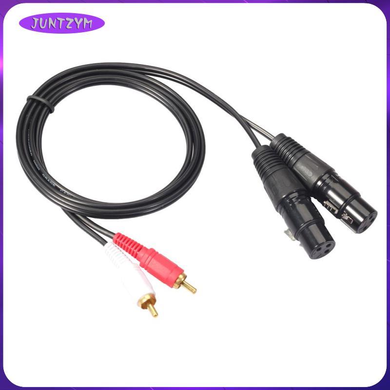 [juntzym] สาย RCA to XLR, แจ็ค RCA Male to Female XLR (2 RCA Stereo to 2 XLR 3 Pin)