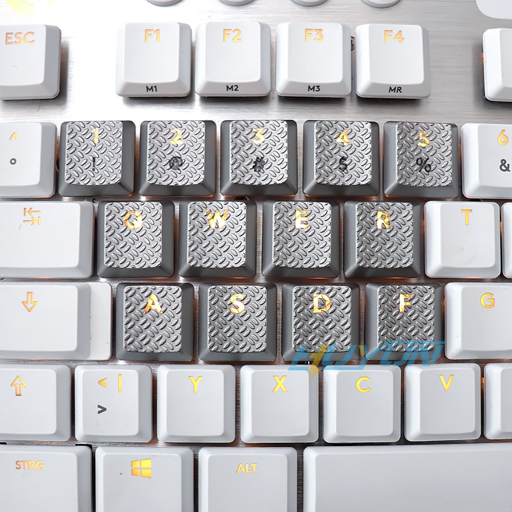 keycap gmk keycap เหมาะสําหรับ Logitech G915 913 G815 813 Silver Texture Anti-slip Light Transmittan