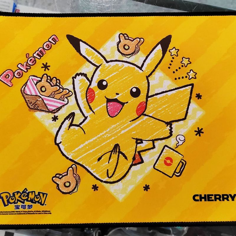Cherry Cherry Pokémon Pikachu Ice Snow Sports All Black Thick Thin Surface Cute Anime Gaming Mouse P