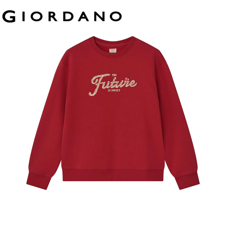 GIORDANO เสื้อสเวตเตอร์ผู้หญิง Women's Boyfriend Sweatshirt 05395606
