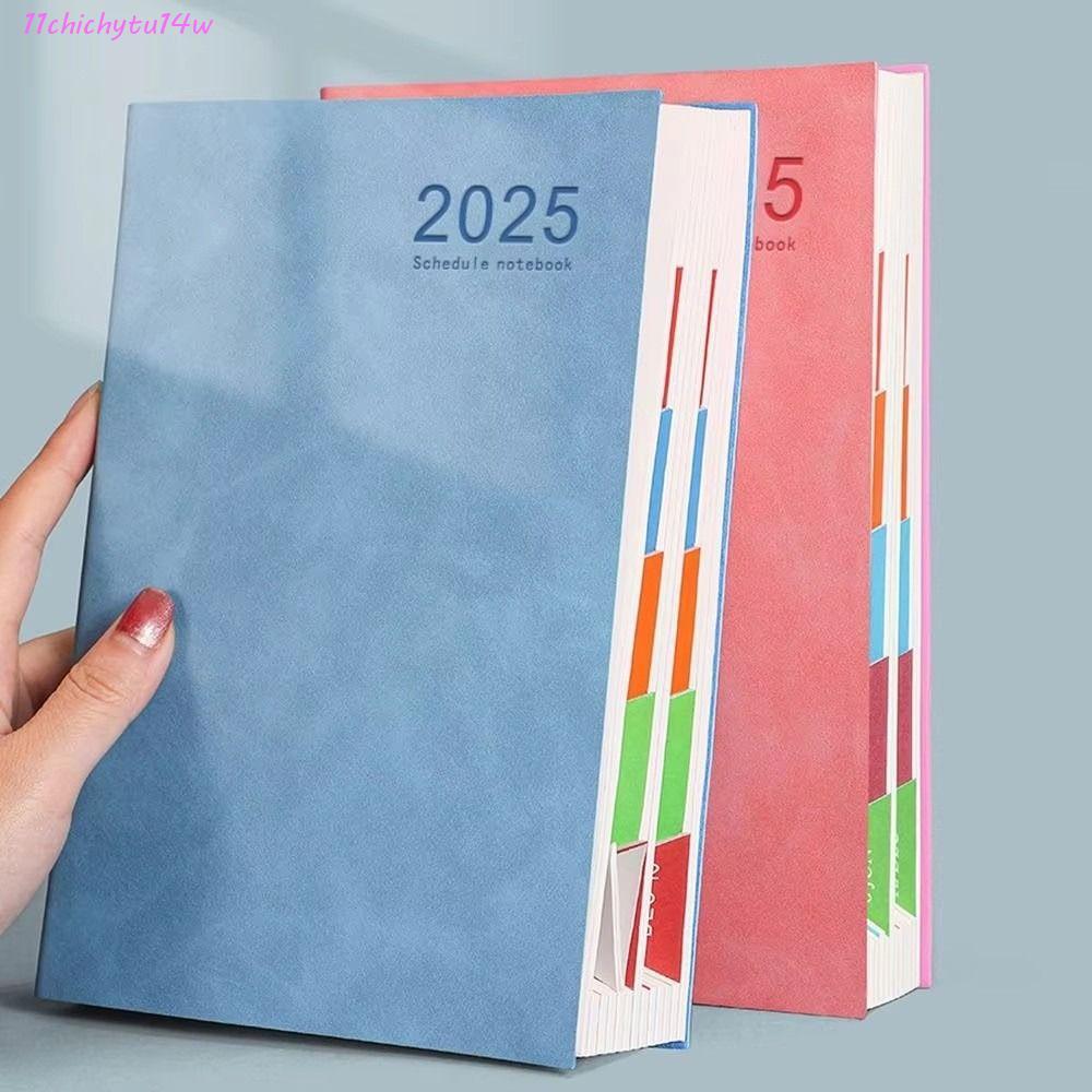 CHICHYTU14W 2025 A5 Agenda Notebook, Daily To Do List 2025 Planner Notebook, Portable PU Weekly รายเ