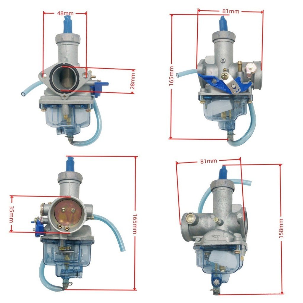 คาร์บูเรเตอร์ PZ27 สีฟ้าเหมาะสําหรับ CG150, PZ27 44-0968 EQHM