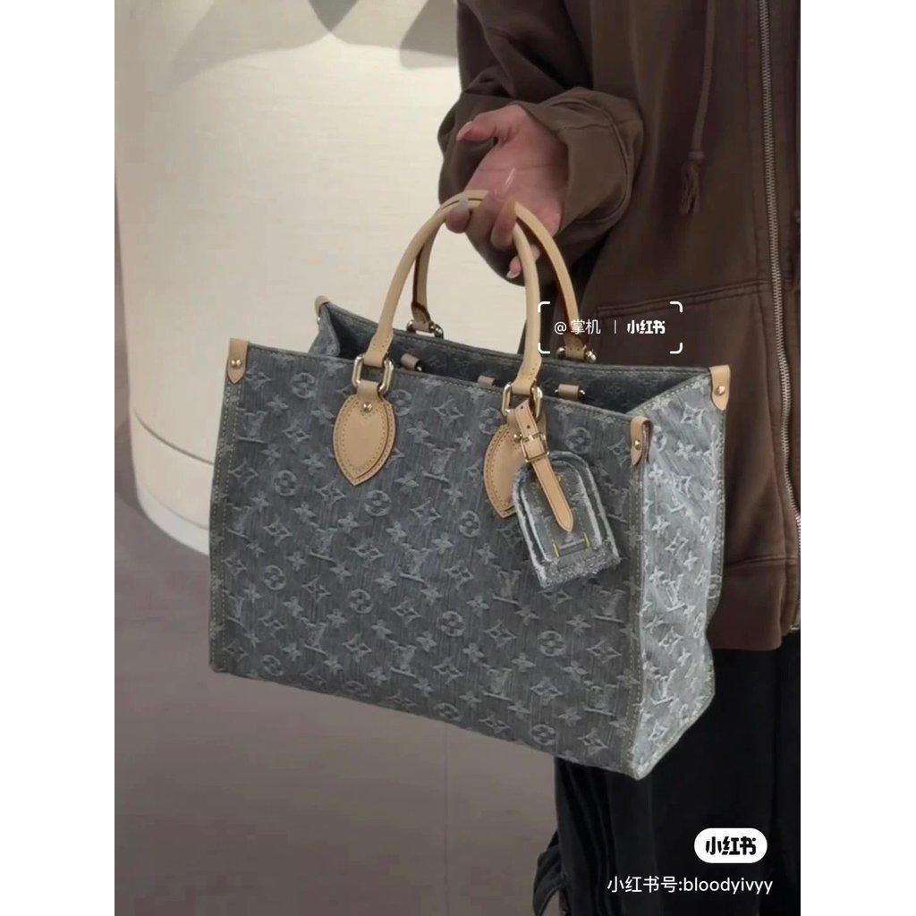 Louis Vuitton LV Alpha Home [** Original Order] Denim Jungle Bag 35 ontego Original Fabric Denim Dou