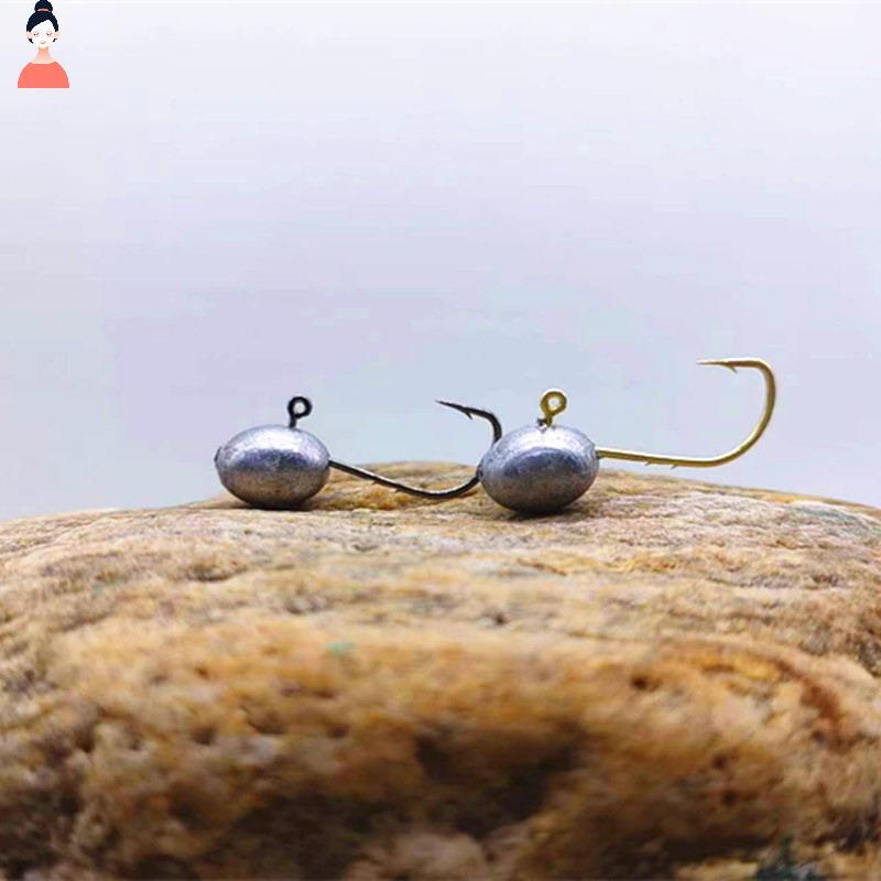 [WEE] 10/20 ชิ้น Jig Head Hook 2.5g 3.5g 4.5g 6.5g มุมความแข็งแรงสูง Sharp Root Barbed Gear Lure Fis