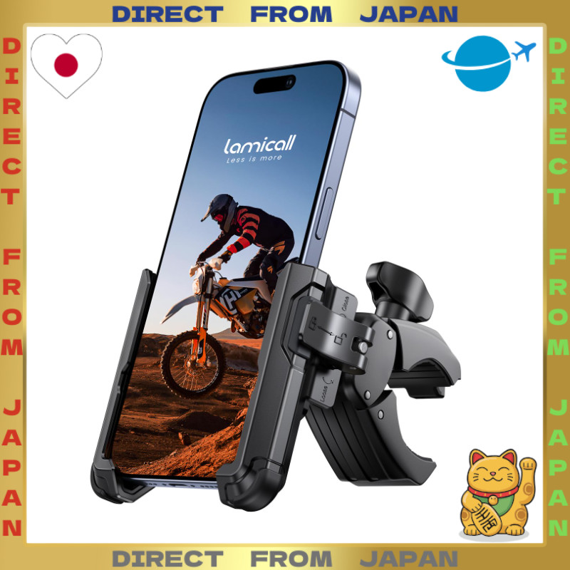 【DIRECT FROM JAPAN】Lamicall Quick-Mount Bicycle Phone Holder — 2025 Updated (Camera Unobstructed): 1
